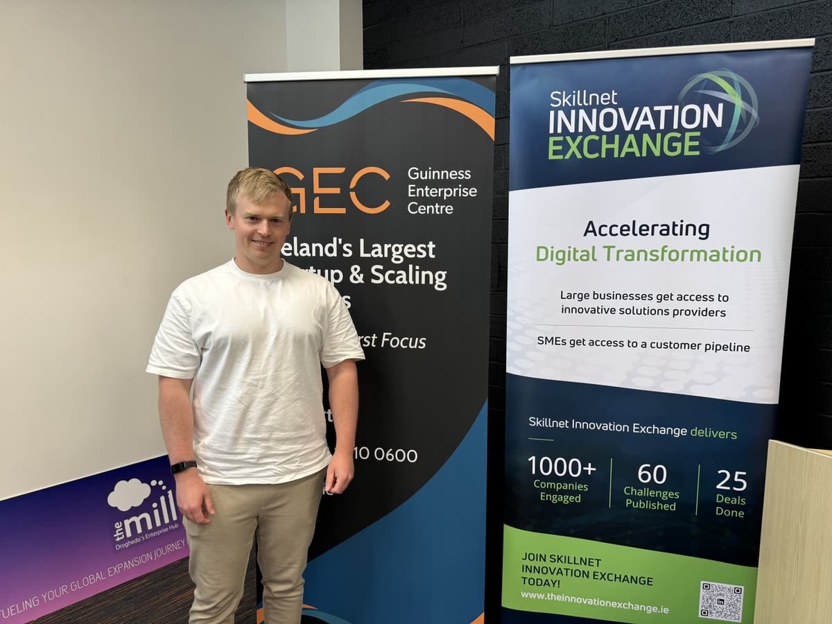 Georgiy Gres of Fluvius at the Guinness Enterprise Centre in Dublin, Ireland