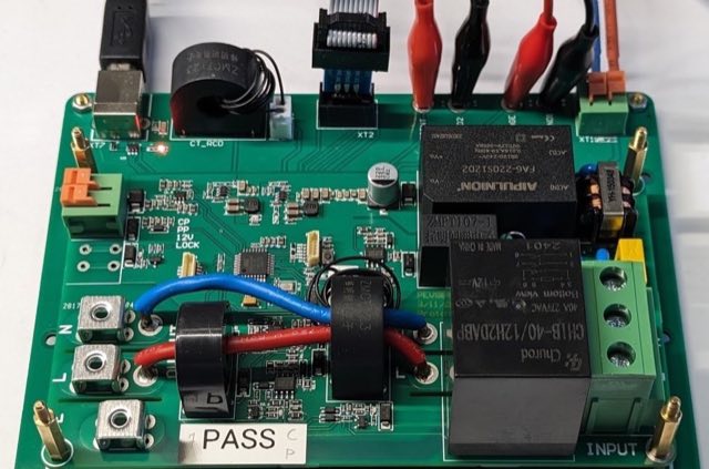 Assembled device passing functional test at the Fluvius hardware lab in Chisinau, Moldova
