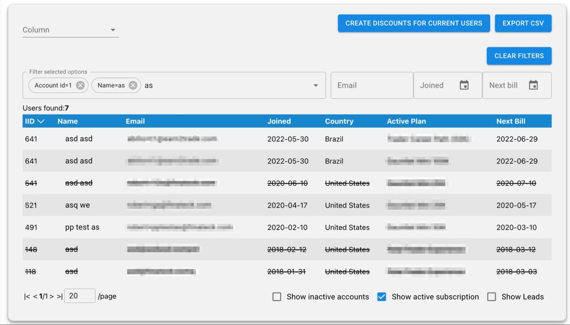 Trading-education back office — screen 5