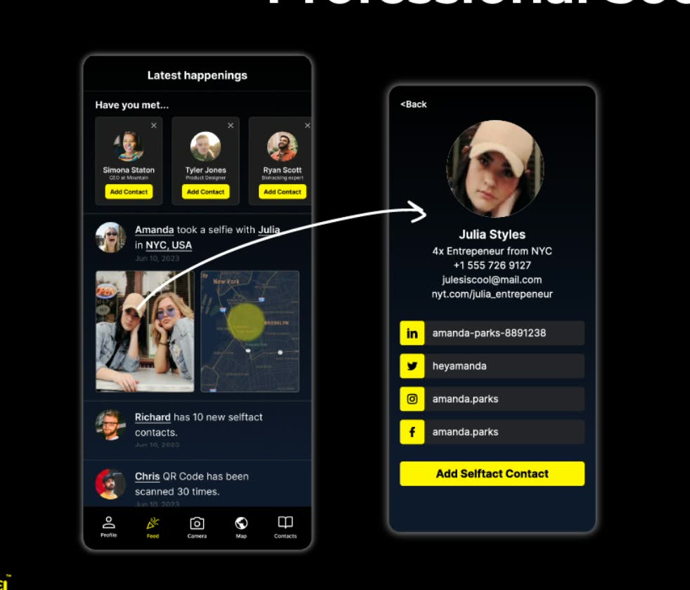 AI networking app — face recognition