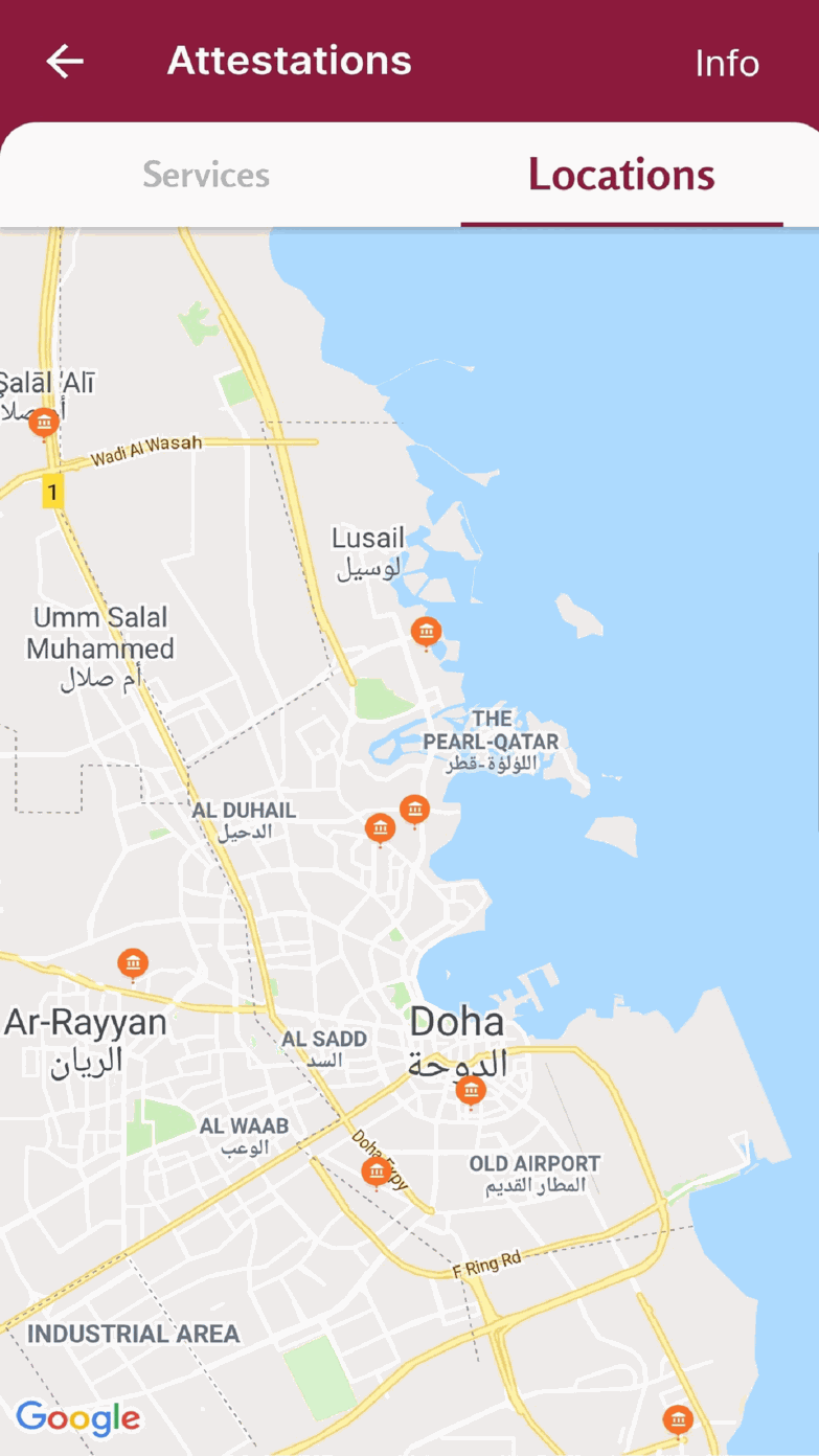 MOFA Qatar app — screen 5