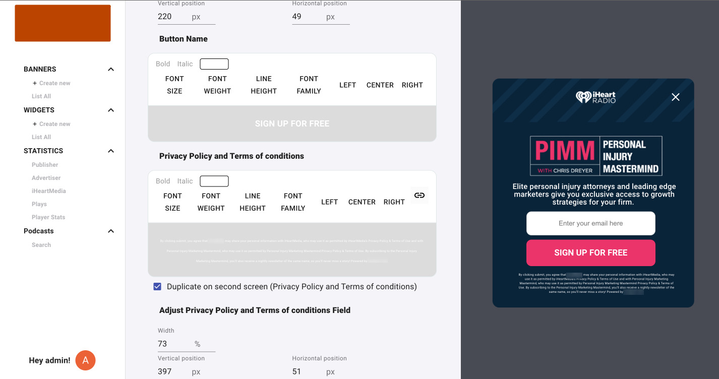Newsletter-Growth SaaS — Dashboard & Banner Builder — screen 2